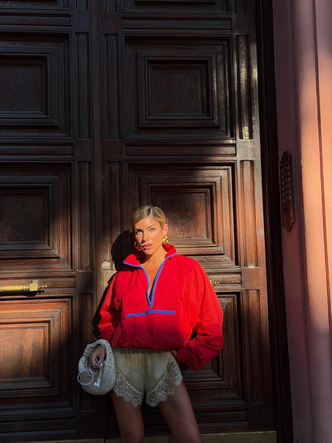 Women's Colour Block Windbreaker with Hood - photo 9