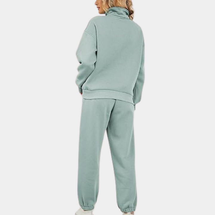 Women's Relaxed Zip-Front Two-Piece Set with Elasticated Waist - photo 5