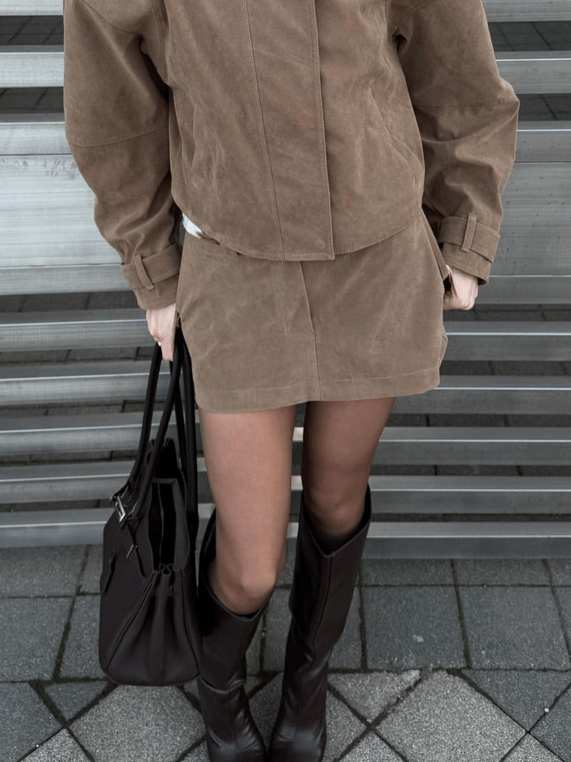 Women's Relaxed Zip-Front Two-Piece Set with High Waist - photo 10