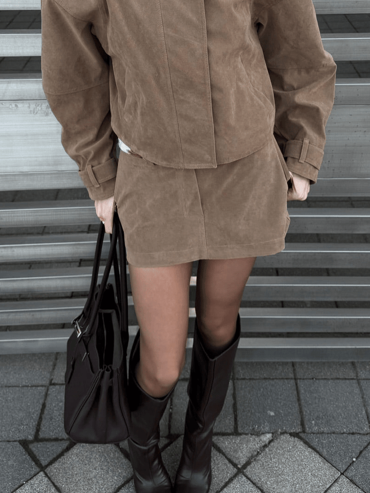 Women's Relaxed Zip-Front Two-Piece Set with High Waist - photo 10