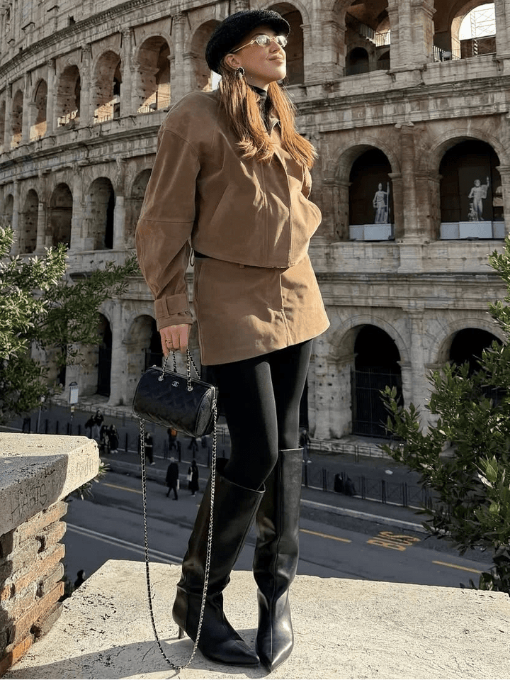 Women's Relaxed Zip-Front Two-Piece Set with High Waist - photo 11