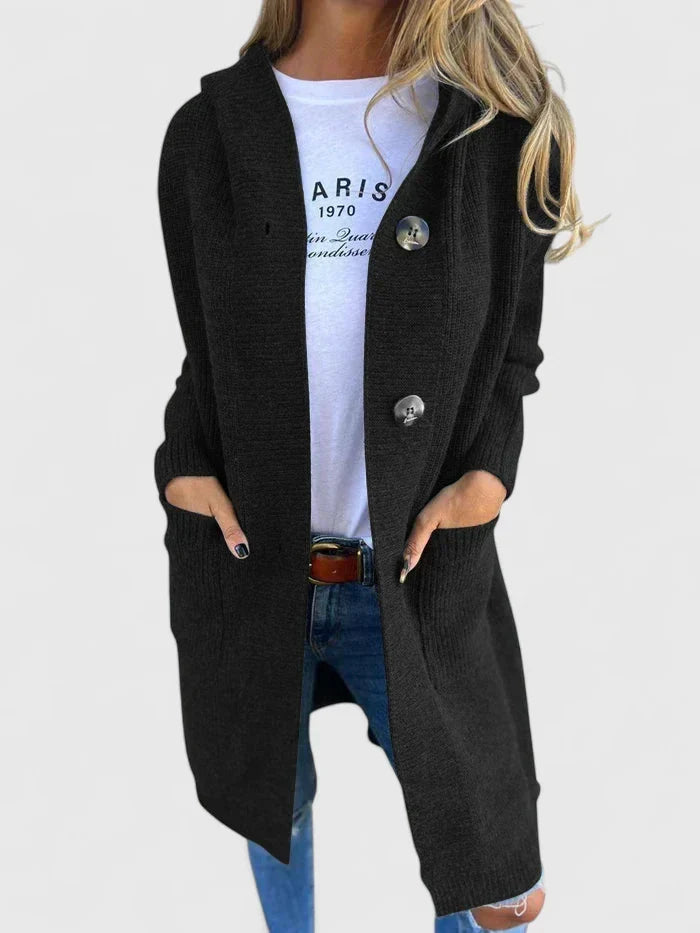 Women's Ribbed Longline Cardigan with Button Front - photo 3
