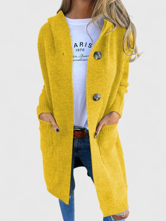 Women's Ribbed Longline Cardigan with Button Front - photo 4