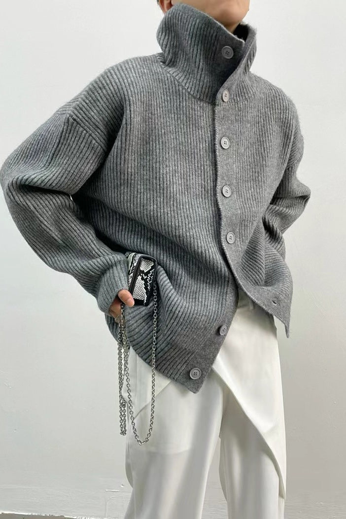 Women's Ribbed Relaxed Cardigan with Ruching - photo 1