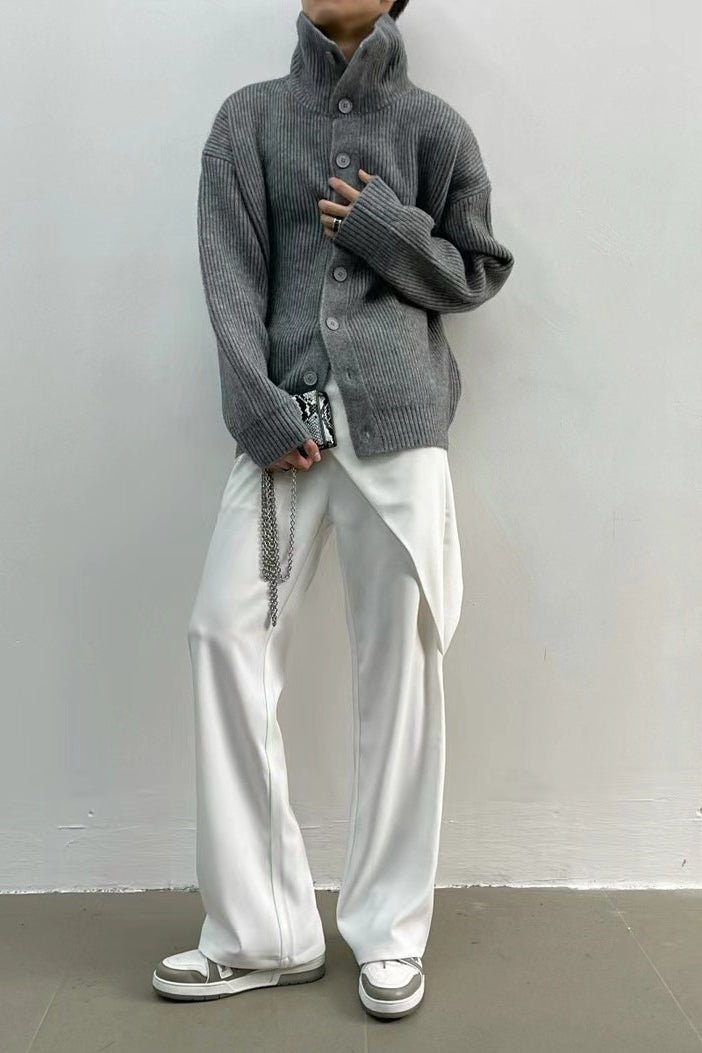 Women's Ribbed Relaxed Cardigan with Ruching - photo 4