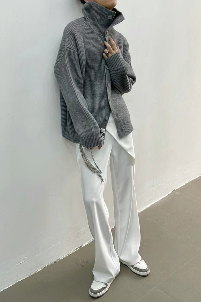 Women's Ribbed Relaxed Cardigan with Ruching - photo 5
