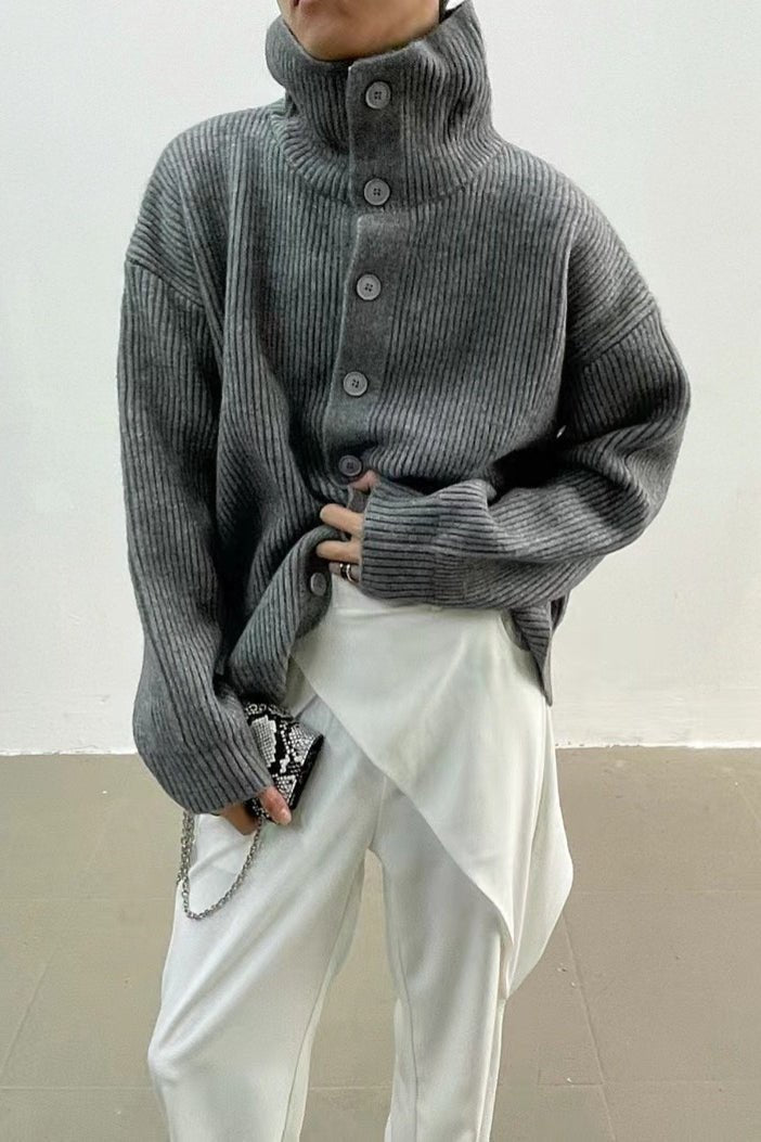 Women's Ribbed Relaxed Cardigan with Ruching - photo 6