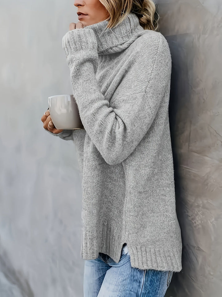 Women's Roll Neck Jumper with Split Hem - photo 6