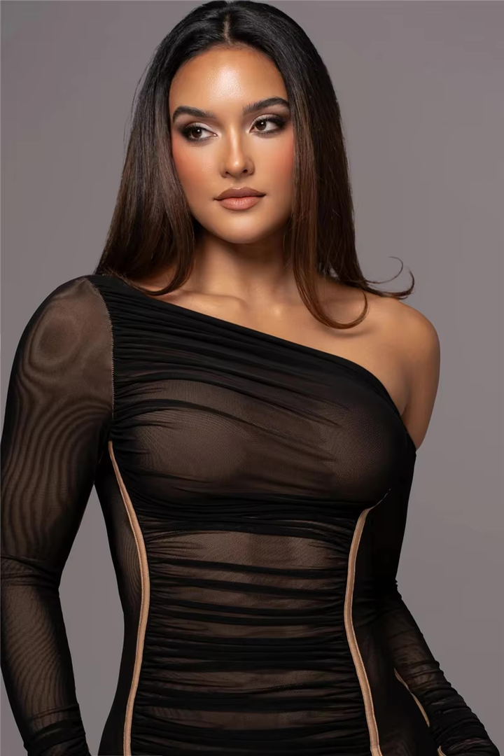 Women's Ruched One-Shoulder Dress - photo 11