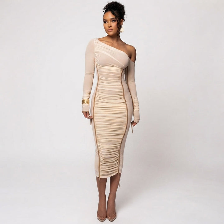 Women's Ruched One-Shoulder Dress - photo 13