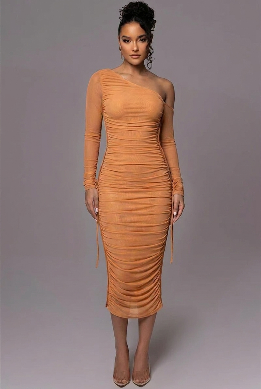 Women's Ruched One-Shoulder Dress - photo 14