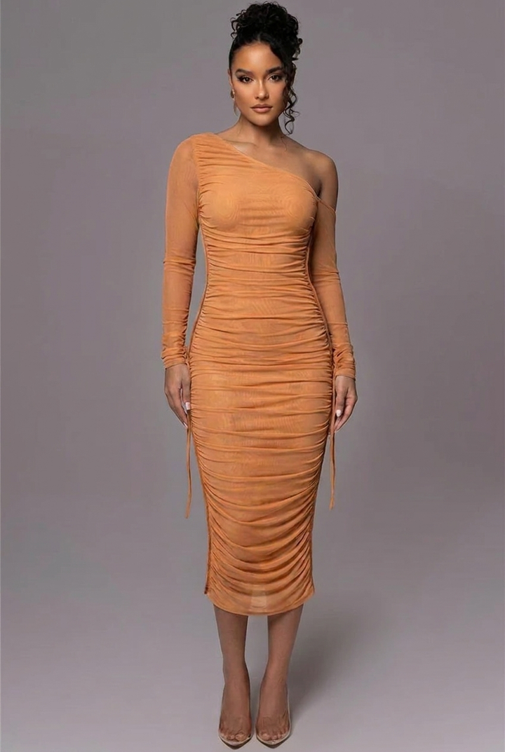 Women's Ruched One-Shoulder Dress - photo 14