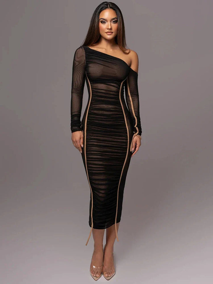 Women's Ruched One-Shoulder Dress - photo 3