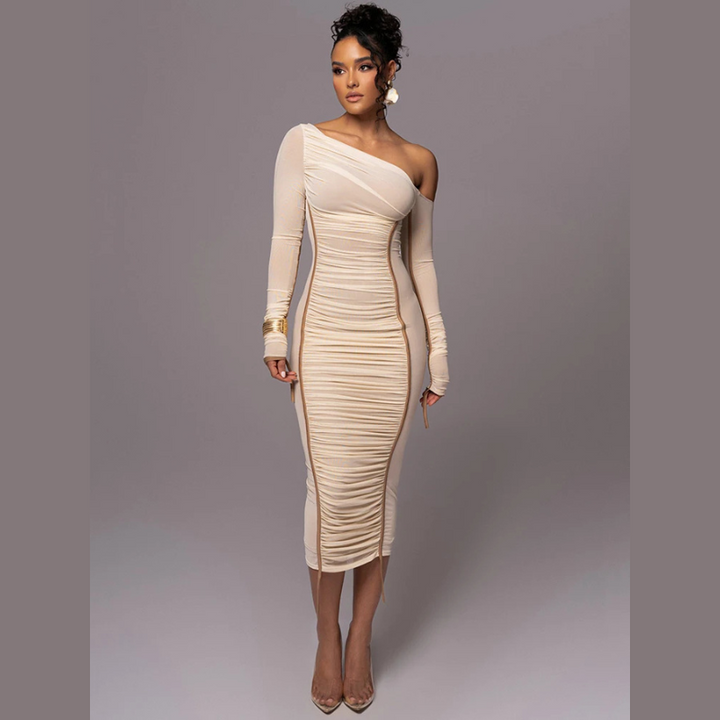 Women's Ruched One-Shoulder Dress - photo 5
