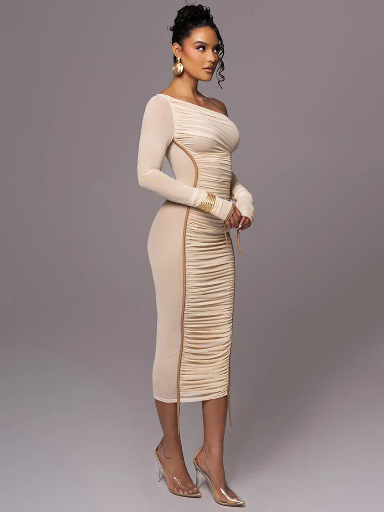 Women's Ruched One-Shoulder Dress - photo 6