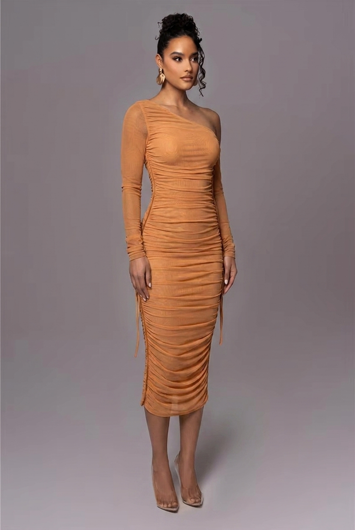Women's Ruched One-Shoulder Dress - photo 8