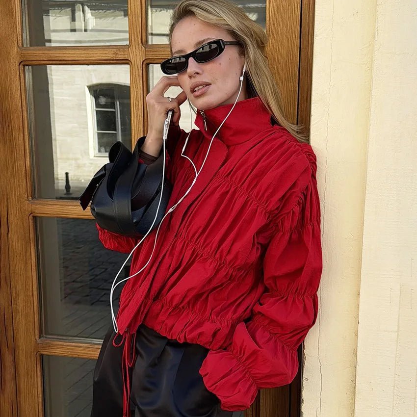 Women's Ruched Zip-Front Jacket - photo 3