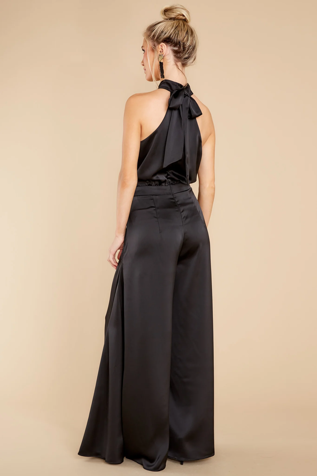 Women's Satin Halter Wide-Leg Jumpsuit - photo 3