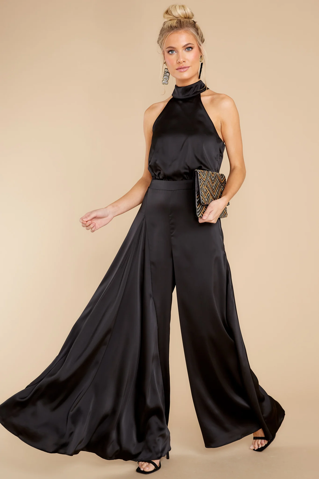 Women's Satin Halter Wide-Leg Jumpsuit - photo 5