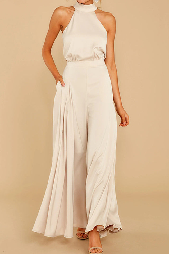 Women's Satin Halter Wide-Leg Jumpsuit - photo 7