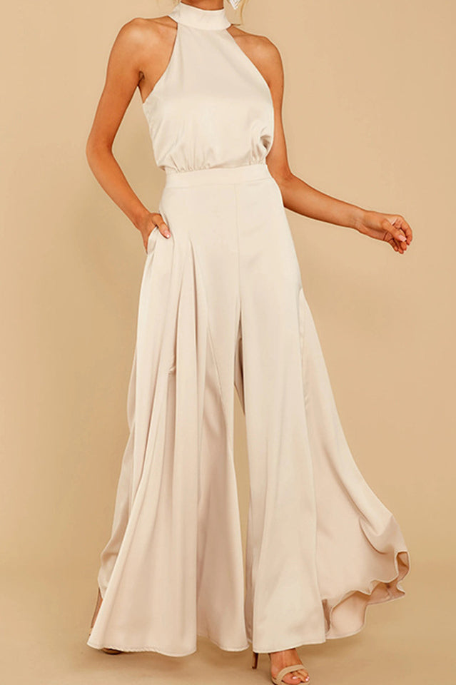 Women's Satin Halter Wide-Leg Jumpsuit - photo 8