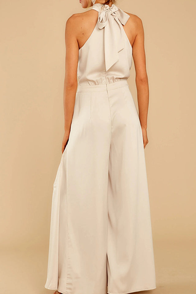 Women's Satin Halter Wide-Leg Jumpsuit - photo 9