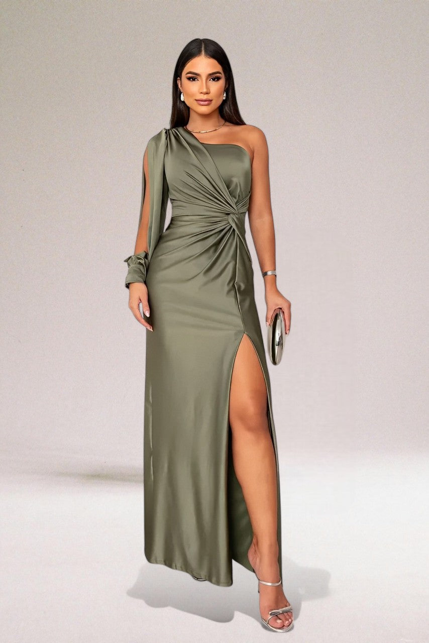 Women's Satin One-Shoulder Jumper - photo 4