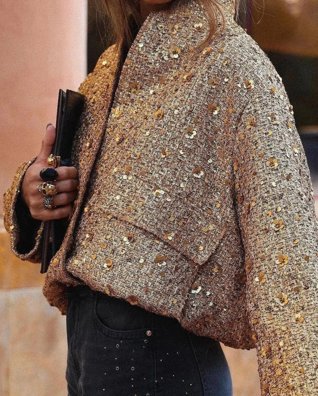 Women's Sequin Blazer with Tailored Cut - photo 1