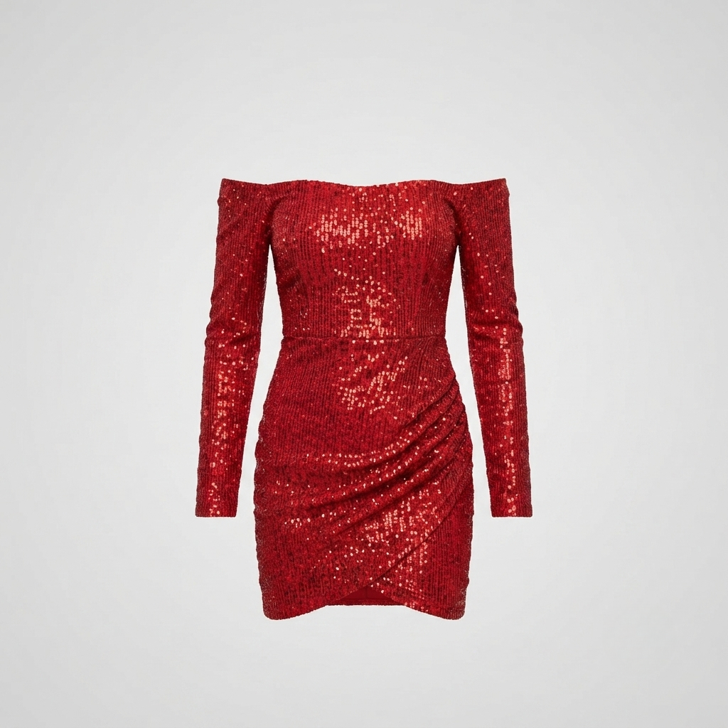 Women's Sequin Off-Shoulder Mini Dress - photo 2