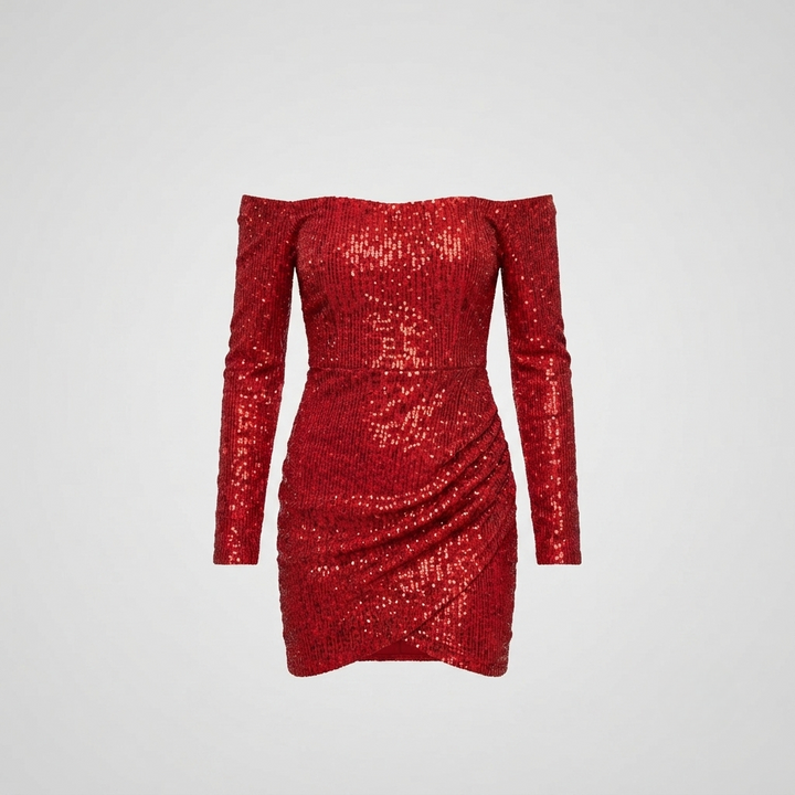 Women's Sequin Off-Shoulder Mini Dress - photo 2