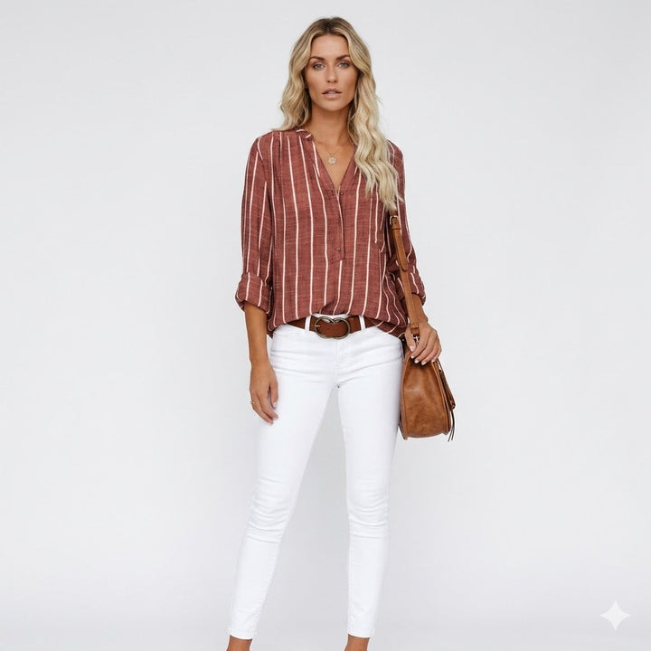 Women's Striped Blouse - photo 7
