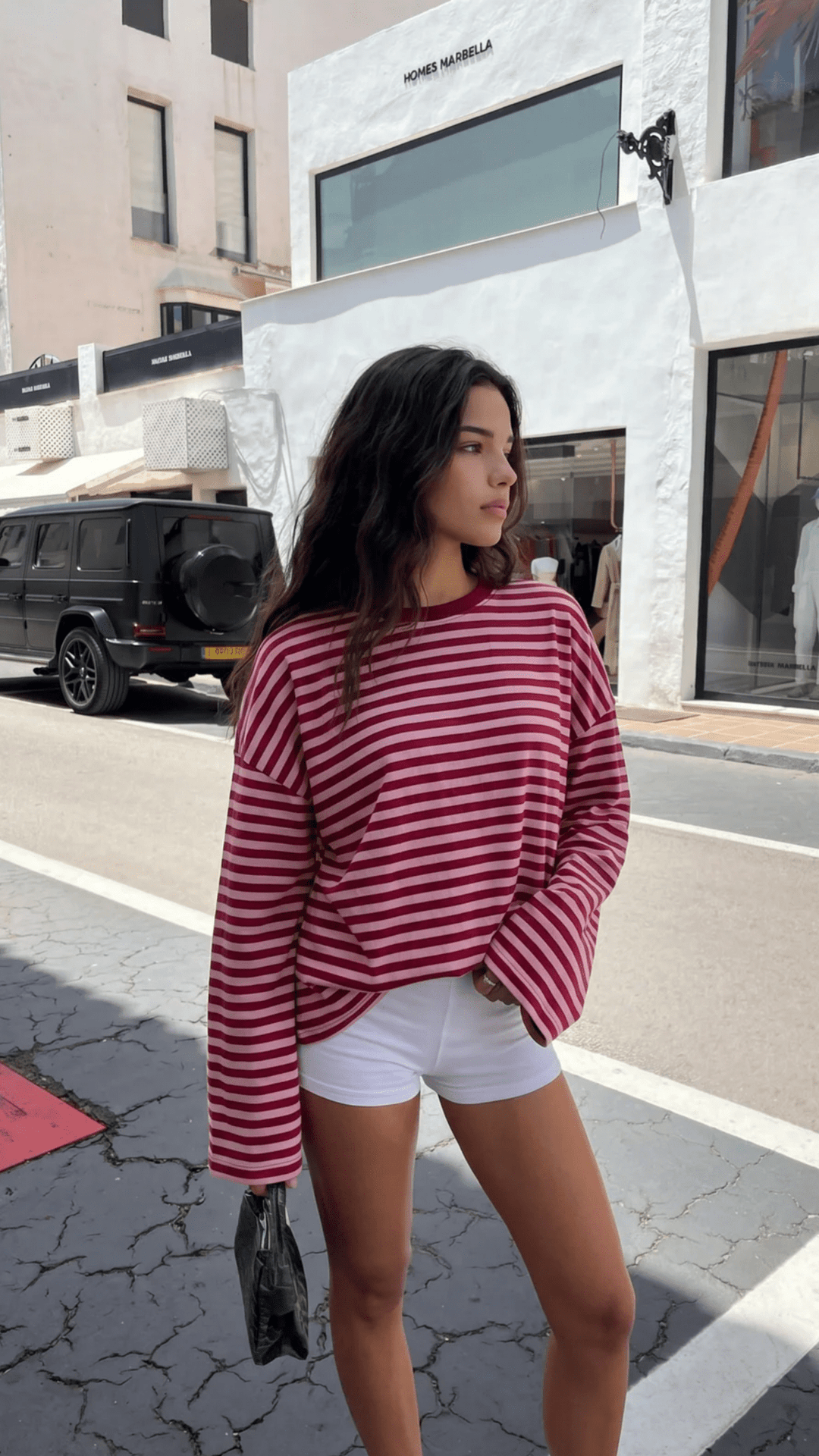 Women's Striped Knitted Jumper with Relaxed Fit and Stripe - photo 1