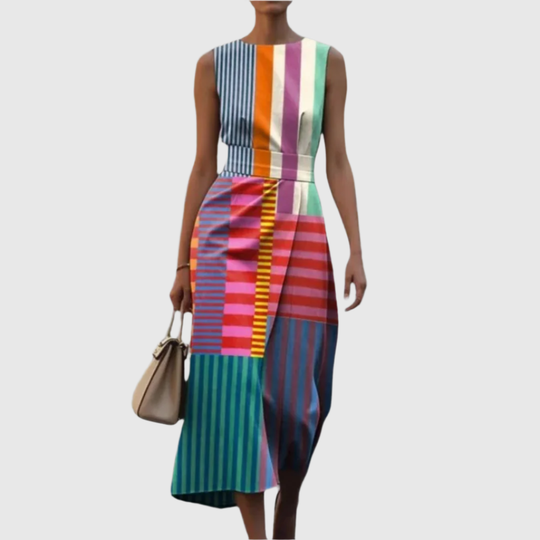 Women's Striped Midi Dress - photo 2