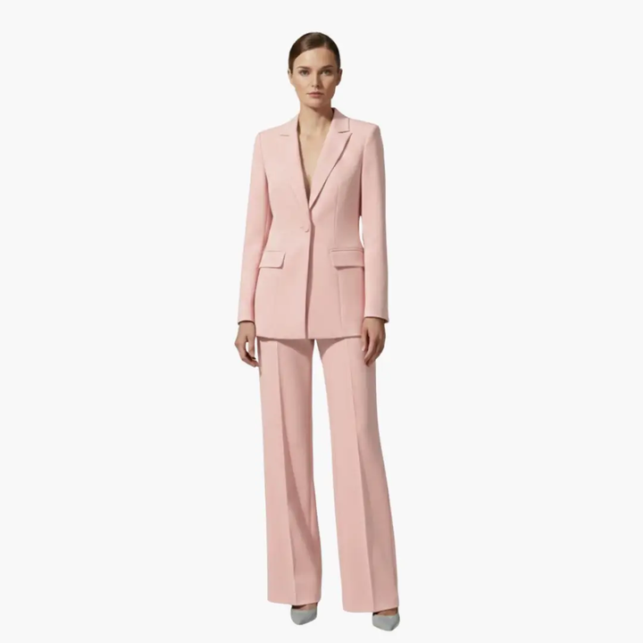 Women's Tailored Blazer and Wide Leg Pants Suit Set - photo 10