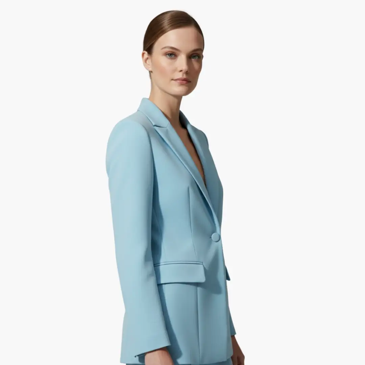 Women's Tailored Blazer and Wide Leg Pants Suit Set - photo 5