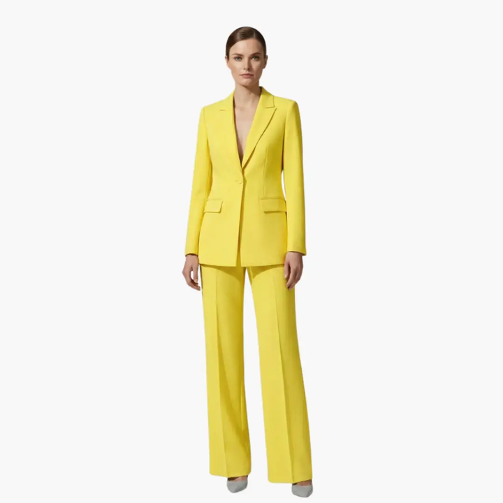 Women's Tailored Blazer and Wide Leg Pants Suit Set - photo 8