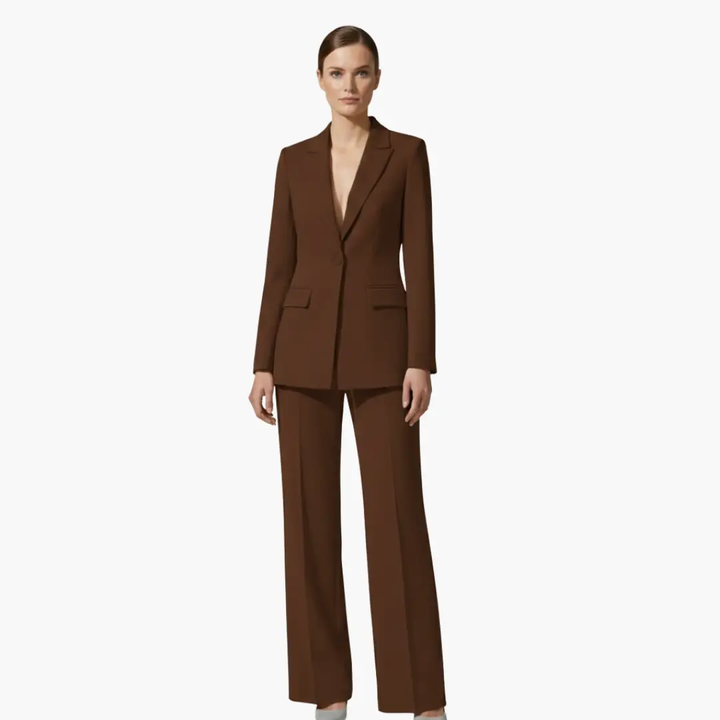 Women's Tailored Blazer and Wide Leg Pants Suit Set - photo 9