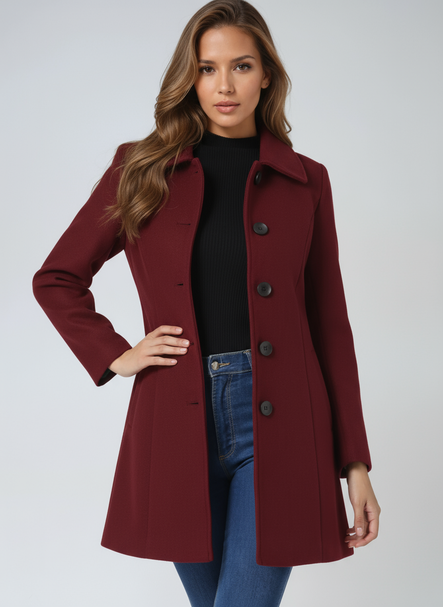 Women's Tailored Button-up Trench Coat - photo 6