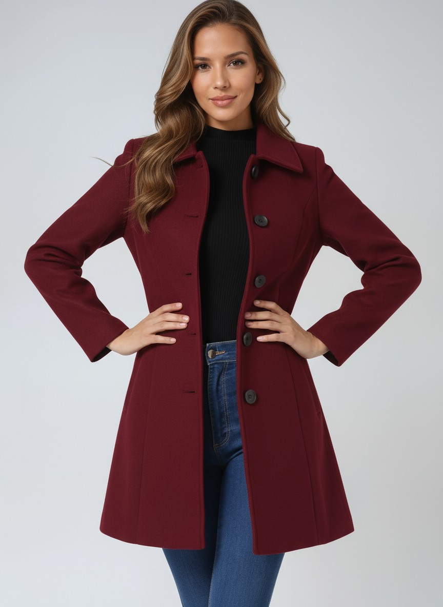 Women's Tailored Button-up Trench Coat - photo 7