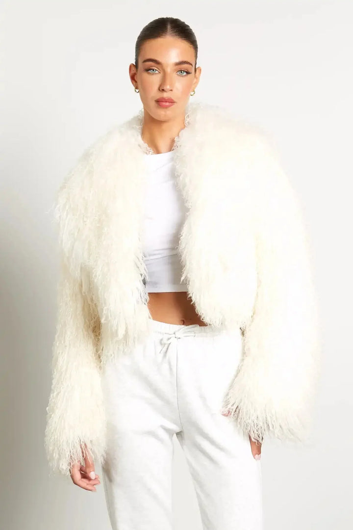 Women's Teddy-style Coat with Long Sleeves - photo 10