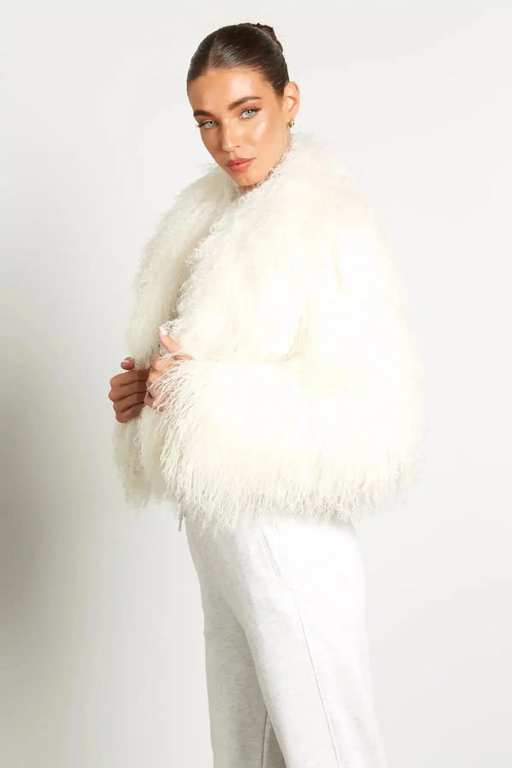 Women's Teddy-style Coat with Long Sleeves - photo 11