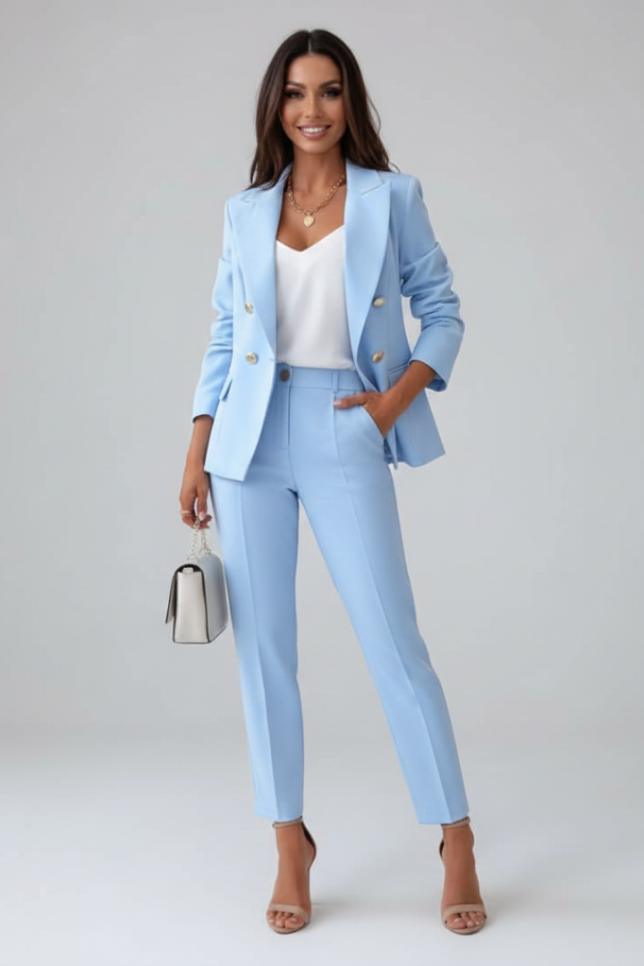 Women's Two-Piece Set in Light Blue - photo 13