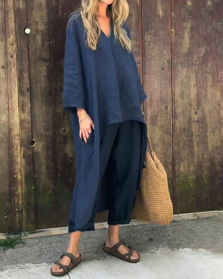 Women's Two-Piece Set in Navy Blue - photo 7