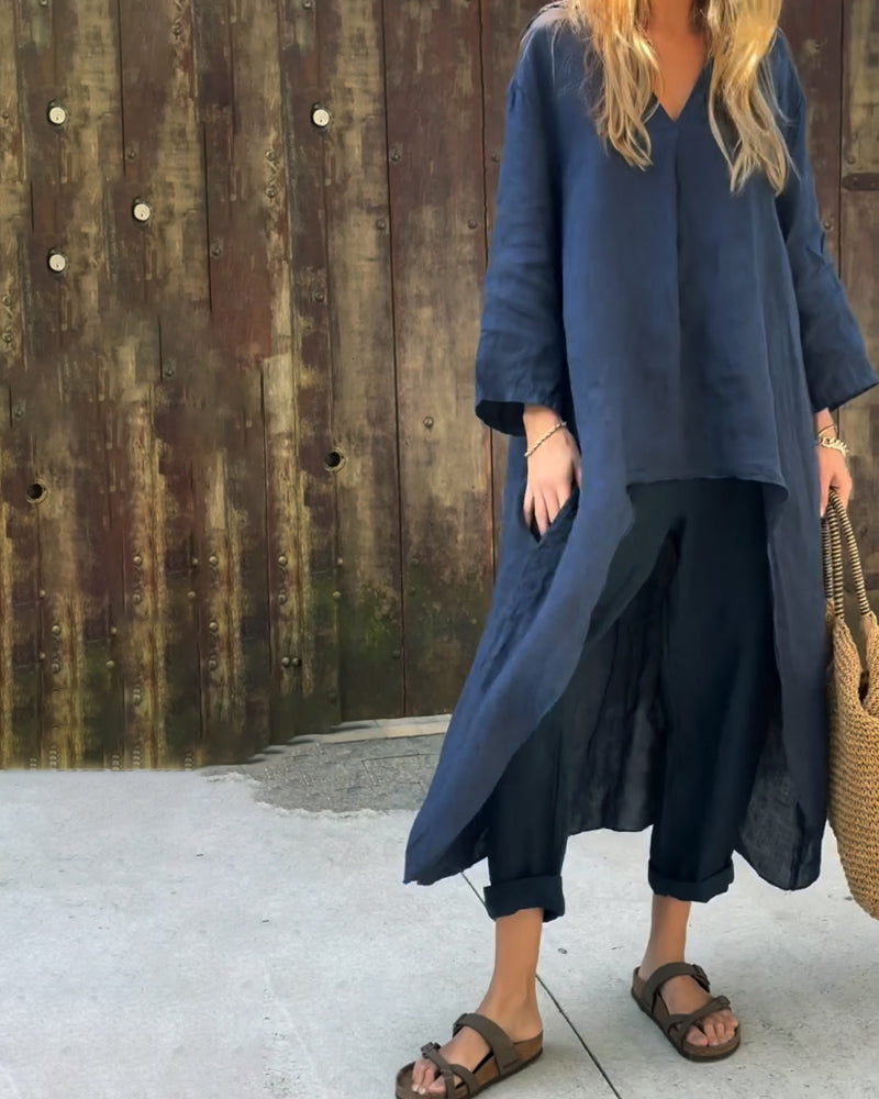 Women's Two-Piece Set in Navy Blue - photo 9