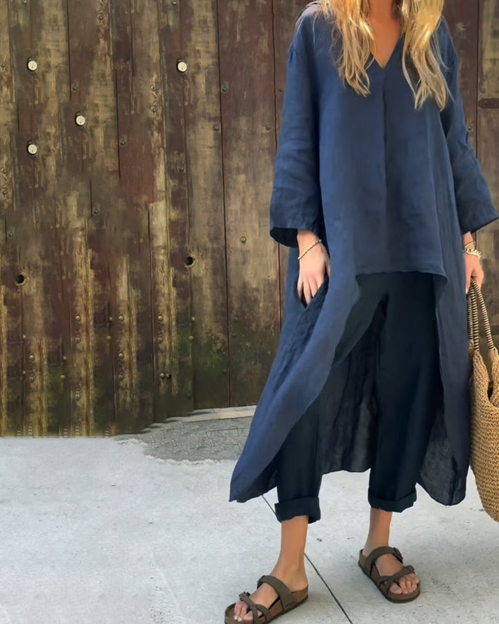 Women's Two-Piece Set in Navy Blue - photo 9