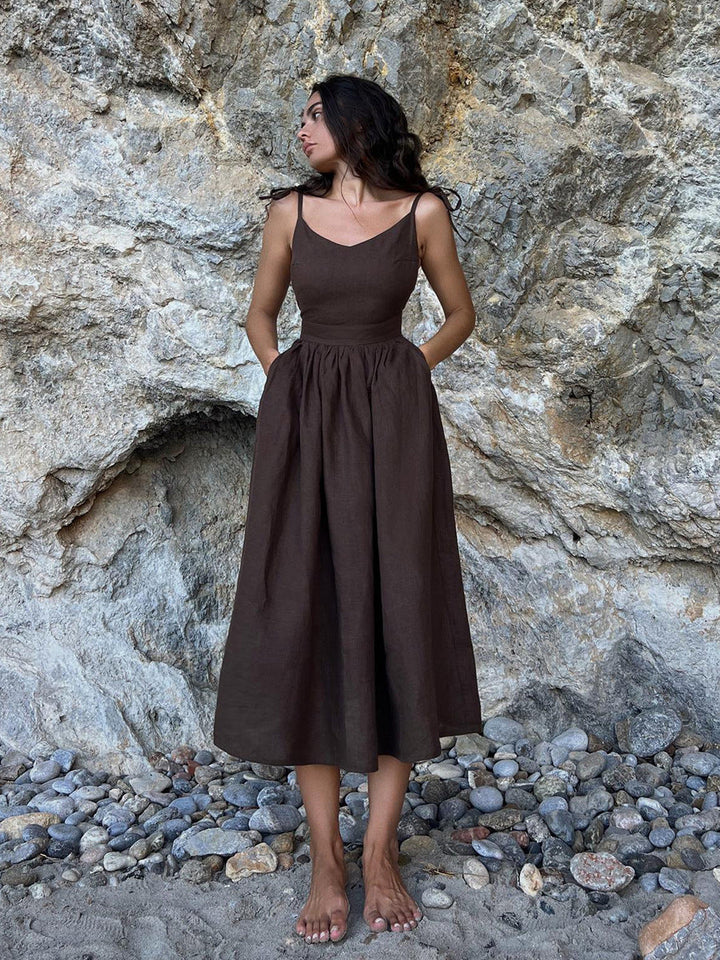 Women's V-Neck Midi Dress - photo 4