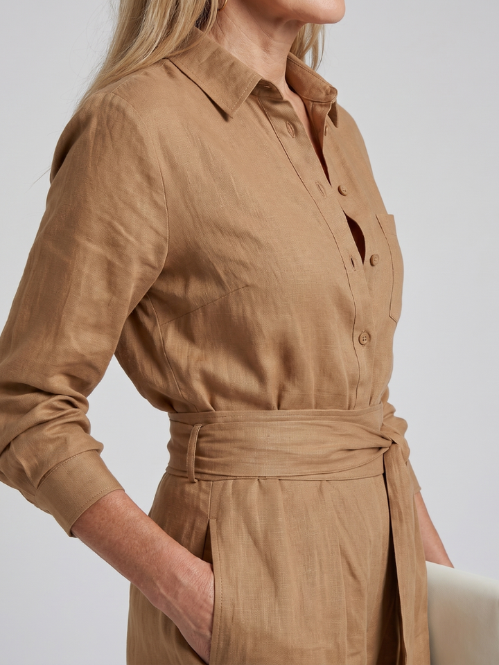 Women's Wide-Leg Long Sleeve Jumpsuit - photo 9