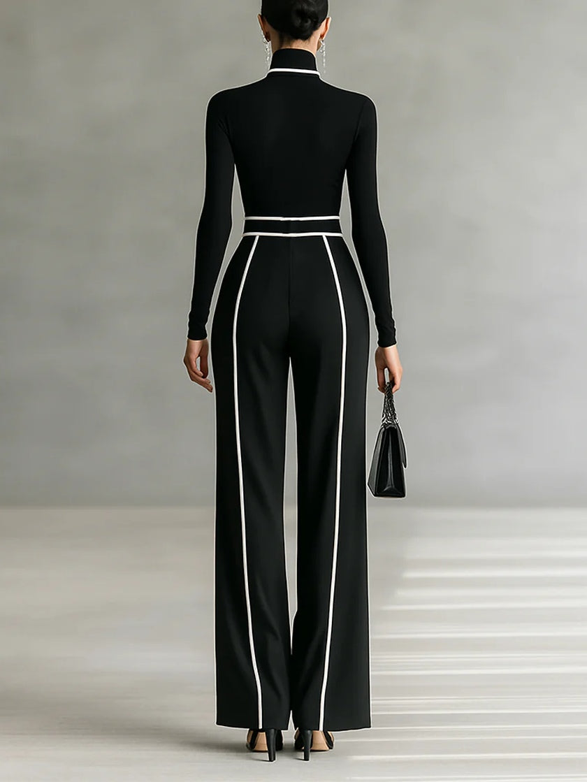 Women's Wide-Leg Roll Neck Two-Piece Set - photo 2