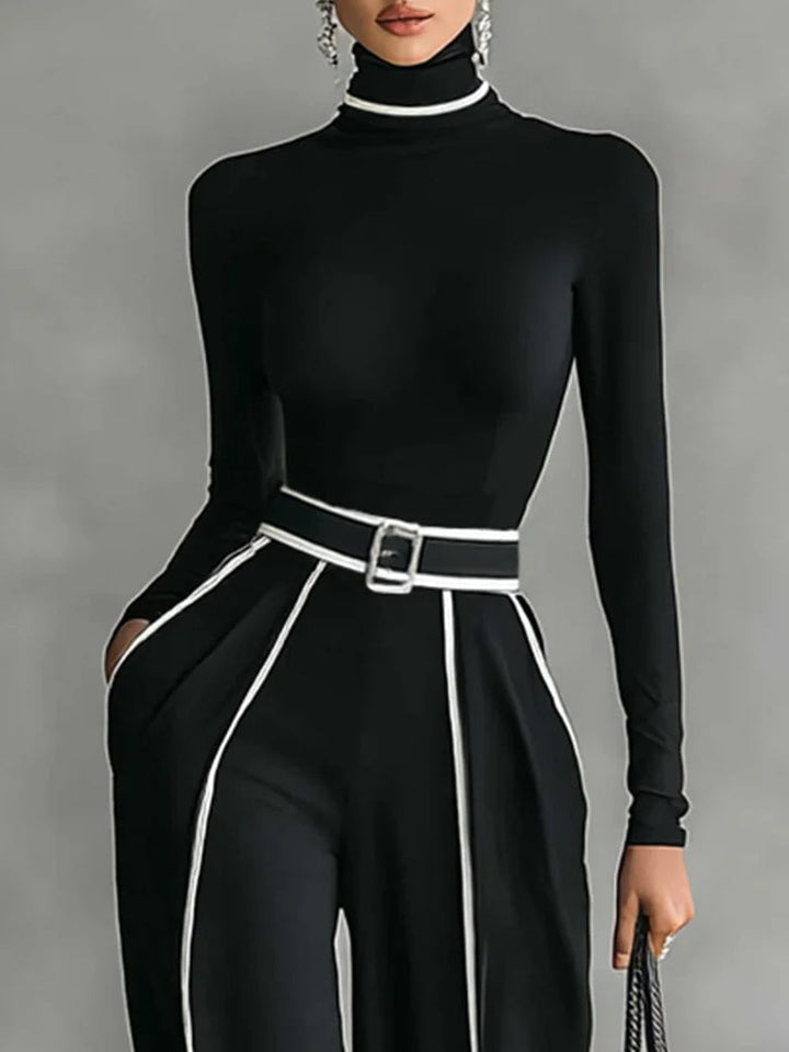 Women's Wide-Leg Roll Neck Two-Piece Set - photo 3