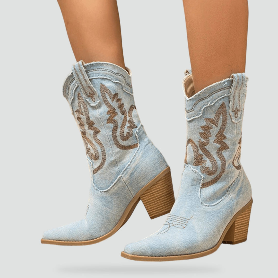 Women's Winter Heeled Ankle Boots - photo 1